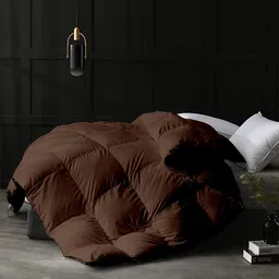 RAZZAI Coffee Brown Solid Microfiber Mild Winter 500 GSM Single Bed Reversible  Comforter-image-44