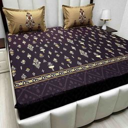 Pure Decor Royal Lifestyle Floral 400 TC Pure Cotton King Bedsheet Set-2.74 m x 2.74 m-image-68