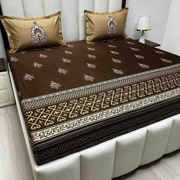 Pure Decor Royal Lifestyle 330 TC Pure Cotton King Bedsheet Set-2.74 m x 2.74 m-image-76