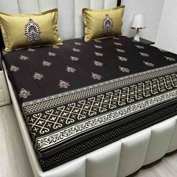 Pure Decor Royal Lifestyle 300 TC Pure Cotton King Bedsheet Set-2.74 m x 2.74 m-image-65