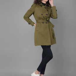 Crimsoune Club Spread Collar Shoulder Tabs Double-Breasted Longline Trench Coat-55