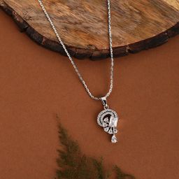 DressBerry Silver-Plated Pendant & Chain-58
