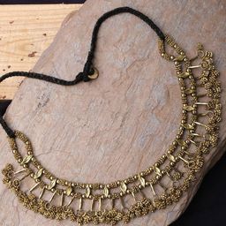 XPNSV Brass Gold-Plated Necklace-32