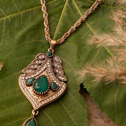 SOHI Gold-Toned & Green Gold-Plated Necklace-image-53