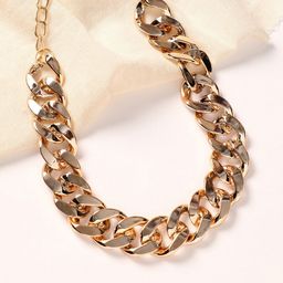 DressBerry Gold-Toned Statement Link Necklace-image-46