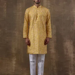 Satwaa Men Geometric Printed Kurta-picture-15