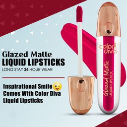 Color Diva Set Of 3 Liquid Eyeliner & Mascara & Glazed Matte Liquid Lipstick - 10 ml Each image 3