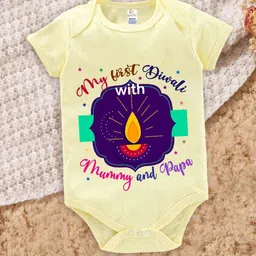 Babywish Infant Printed Cotton Casual Bodysuit-image-100