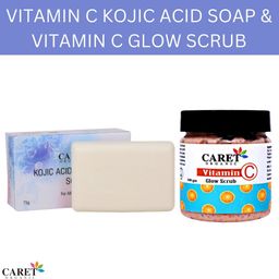 CARET ORGANIC Set Of 2 Vitamin C Scrub - 100 g With Kojic Acid Soap - 75 g-31
