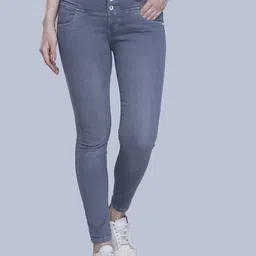 FCK-3 Women Grey Melange Hottie High-Rise Light Fade Embroidered Stretchable Jeans-image-20