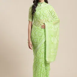 Anouk Floral Brasso Chanderi Saree-picture-30