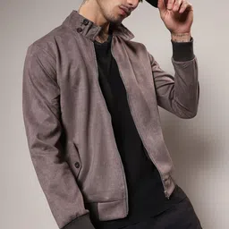 Campus Sutra Windcheater Mock Collar Bomber Jacket-picture-16