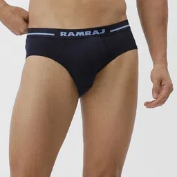 Ramraj Men Pack of 4 Solid 100% Soft Combed Fine Jersey Outer Elastic Briefs image 3