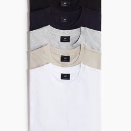 H&M 5-Pack Regular Fit T-Shirts-image-76