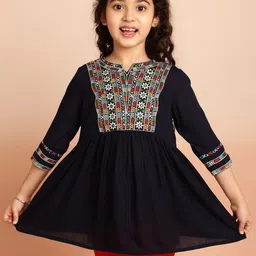 Ishti Floral Embroidered Keyhole Neck Top-image-74