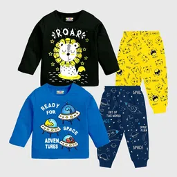 KUCHIPOO Boys Printed T-shirt with Pyjamas-image-45