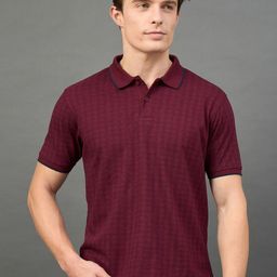 THE BEETEL HOUSE Men Self Design Polo Collar T-shirt-picture-31