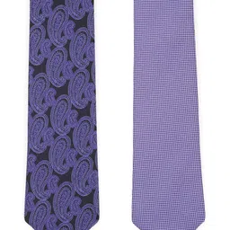 Van Heusen Men Purple Woven Design Reversible Broad Tie-image-56