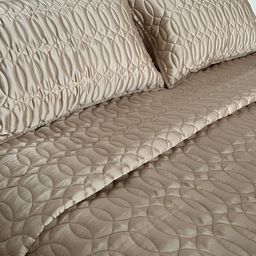 BELLEVEN Beige Satin Finish Cotton Fine Double King Bedding Set-image-24