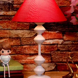 foziq Red Solid Metal Table Lamps-35