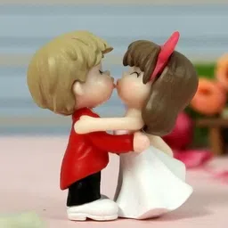 TIED RIBBONS Red & White Valentine Miniature Couple Showpiece Statue Set-31
