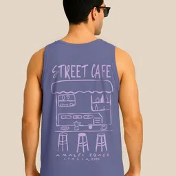 VEIRDO Typography Printed Pure Cotton Oversized Basic InnerVest-image-93