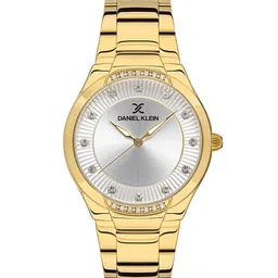 Daniel Klein Premium Women Silver & Gold Toned Dial & Strap Analogue Watch DK.1.13216-6-picture-4