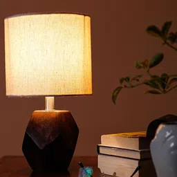 Pinecraft INTERNATIONAL Beige & Brown Sefinn Table Lamp with Shade-6
