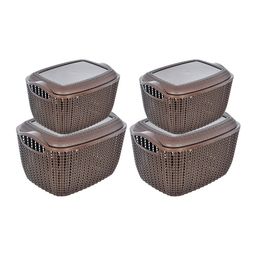 Kuber Industries Set Of 4 Brown Kitchen Storage Basket-47
