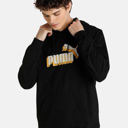 Puma Men Black Graphic Printed Hooded Sweatshirt-image-95