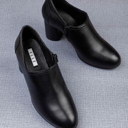 ELLE Textured Block Pumps-11
