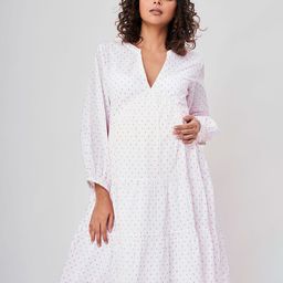 Ed-a-Mamma White Maternity A-Line Dress-picture-36