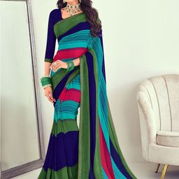 Laxmipati Embroidered Leheriya Saree-image-12