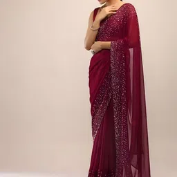 SWADESI STUFF Beads and Stones Embellished Saree-picture-12
