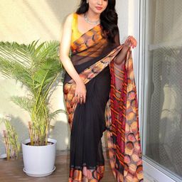 Sitanjali Printed Pure Georgette Saree-image-29