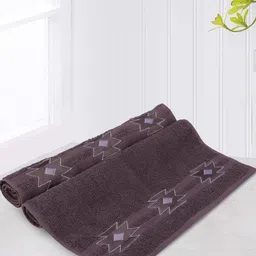LUSH & BEYOND Purple 2Pcs 500 GSM Self Designed Cotton Reversible Hand Towels-picture-24