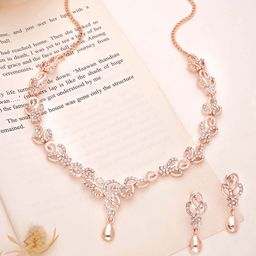 Lyriss Gold-Plated American Diamond Jewellery Set-21
