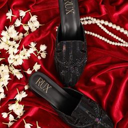 RUXBYPAYAL Embellished Block Sandals-12