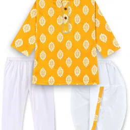 BAESD Boys Ethnic Motifs Printed Regular Kurta with Dhoti Pants-25