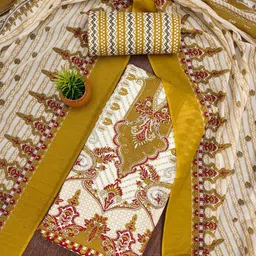 LeeliPeeri Designer Ethnic Motifs Printed Unstitched Dress Material-image-55