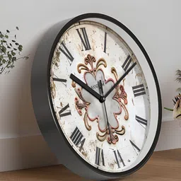 RANDOM Black & Brown Printed Contemporary Wall Clock-image-80