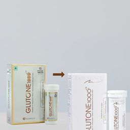 GLUTONE Set Of 6 1000 Setria L-Glutathione Effervescent Tablets - 40Mg-15 Tablets Each-15