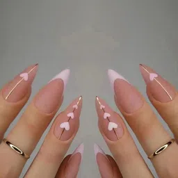 STYFY Set Of 24 Stick On Artificial Nails With Nail Buffer & Manicure Stick - Love Struck-picture-2