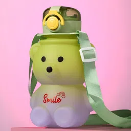 Bonhomie The Teddy Crossbody Green & Lavender Coloured Colourblocked Water Bottle 580ml-image-42
