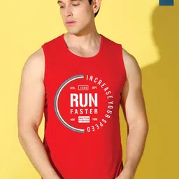 WOOSTRO Pack Of 2 Printed Super Combed Cotton Gym Vests VWS26(RUN RED)(ALONE PEACOCK)-image-69