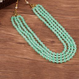 JIYANSHI FASHION Men Gold-Plated Artificial Beaded Necklace & Brooch-56
