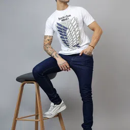 Free Authority Attack On Titans Typography Round Neck Pure Cotton Printed T-Shirt-image-14
