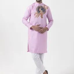 DEVOILER Men Ethnic Motifs Printed Regular Kurta with Pyjamas-picture-11