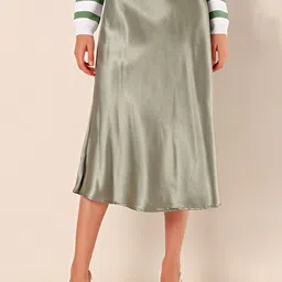 BIGDART Flared Midi Skirt-picture-54
