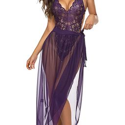 GuSo Shopee Women Purple Nylon Baby Dolls-picture-13